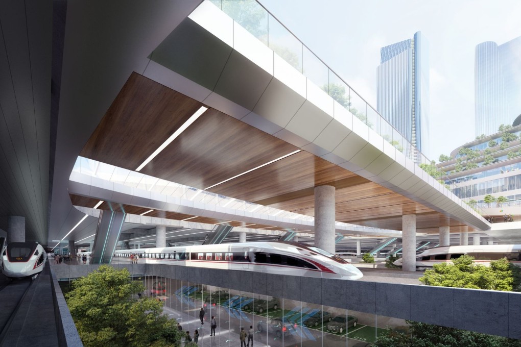 An artist’s rendering of Shenzhen Xili Station. Photo: Handout