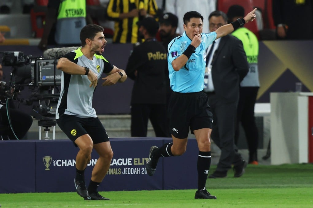 Ma Ning disallows an Al-Ittihad goal in an AFC Champions League Elite tie in April. Photo: Getty Images