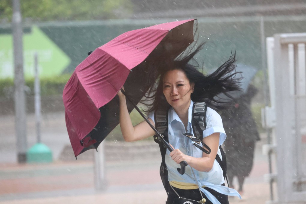 The Hong Kong Observatory issued an amber rainstorm warning on Saturday morning. Photo: Dickson Lee