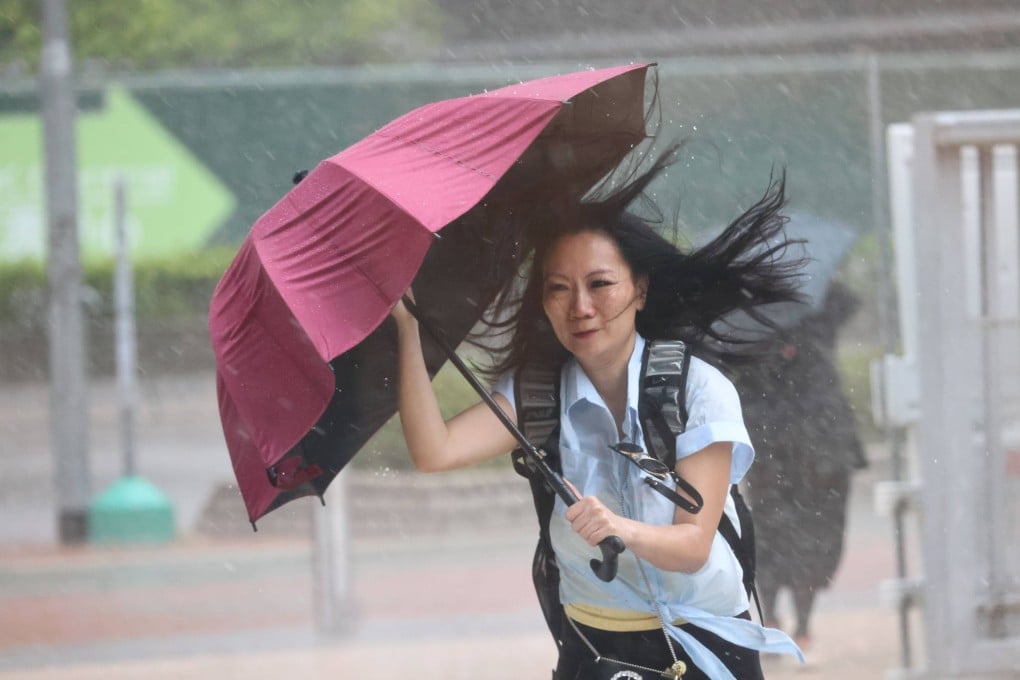 The Hong Kong Observatory issued an amber rainstorm warning on Saturday morning. Photo: Dickson Lee