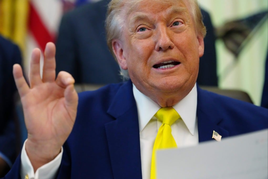 US President Donald Trump speaks at an event at the White House on Thursday. Photo: AP
