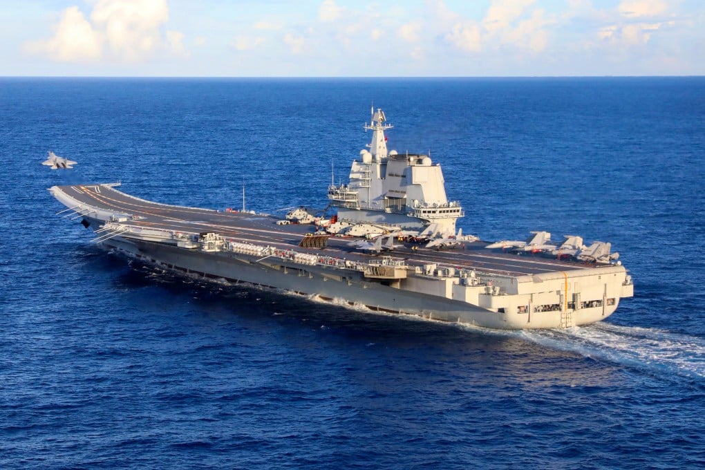 A J-15 fighter jet takes off from the PLA Navy aircraft carrier Shandong. China’s two older aircraft carriers are expected to become able to operate the J-35 stealth fighter, like the newest Fujian. Photo: Handout