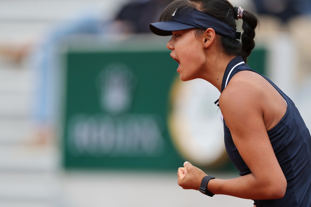 Sun Xinran celebrates winning a point during her girl’s singles final against Alisa Oktiabreva. Photo: Xinhua