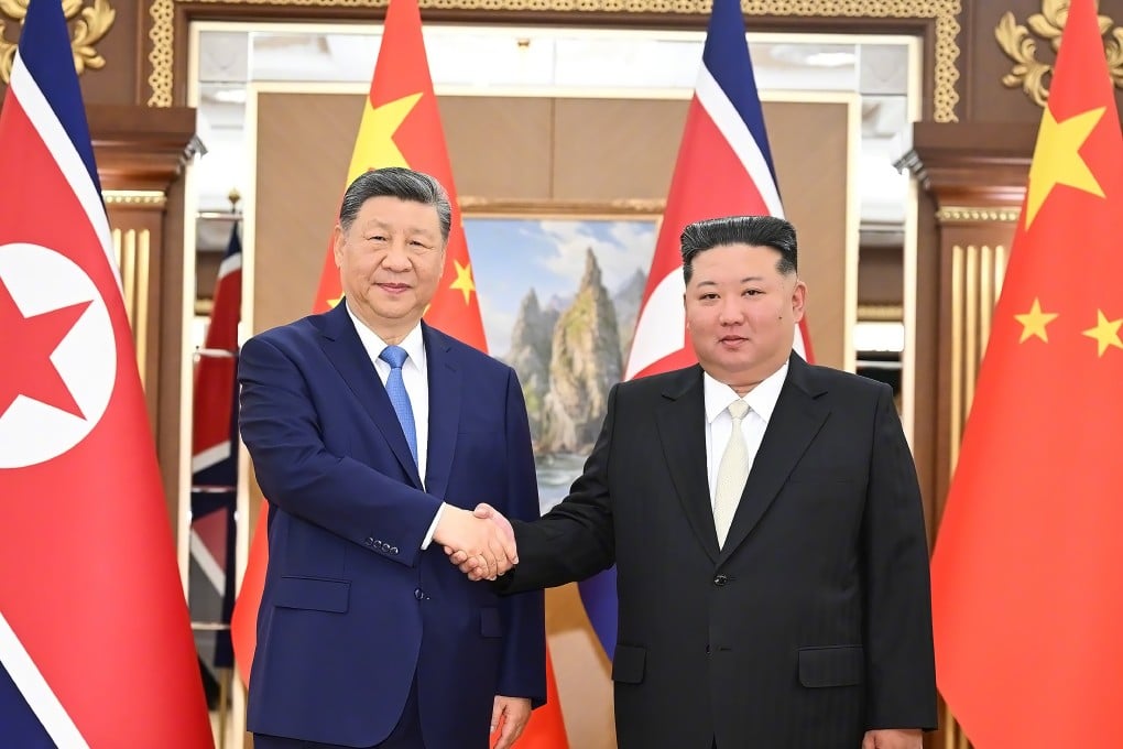 Chinese President Xi Jinping meets North Korean leader Kim Jong-un in Pyongyang on Monday. Photo: Xinhua