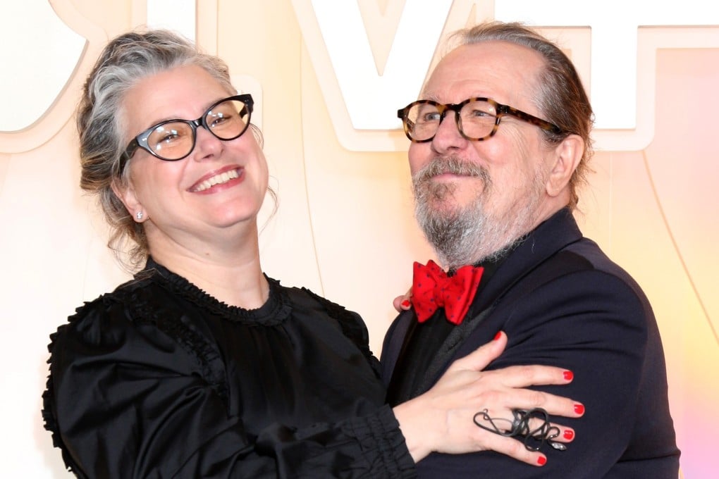 Gary Oldman with his wife, Gisele Schmidt, at the Apple TV Post Emmy Awards After Party at Ysabel, in West Hollywood, California, on September 14, 2025. Photo: Shutterstock