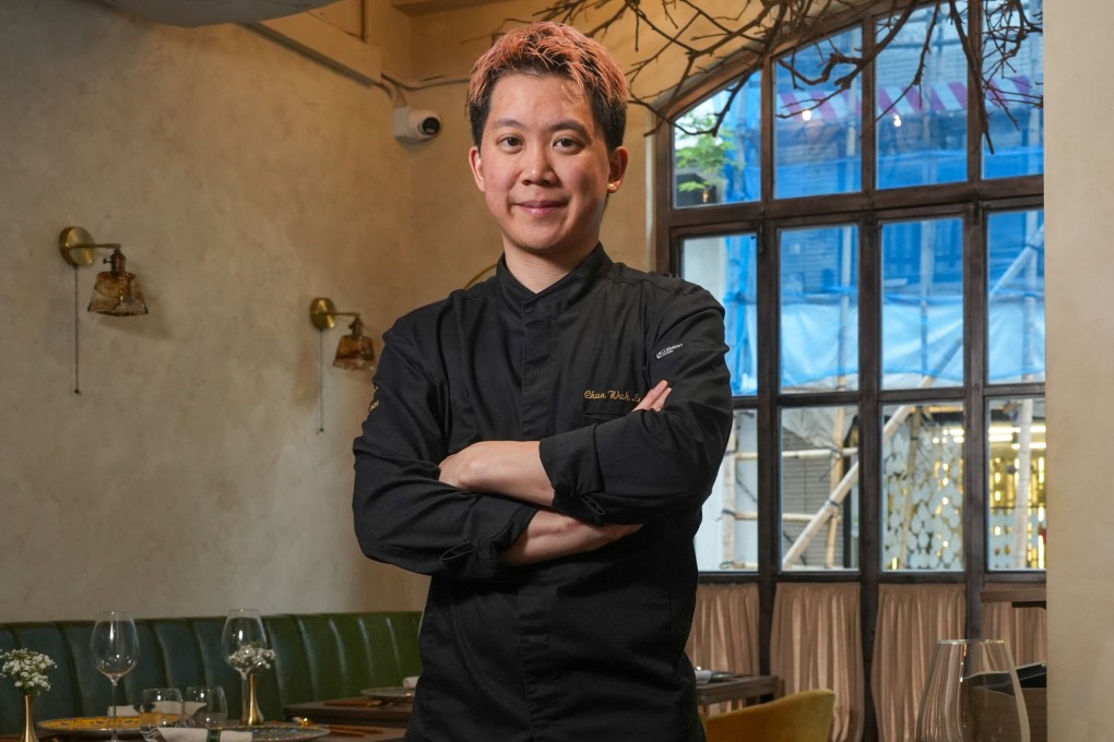 French-Chinese chef Leung Chun-wah is pictured at Racines in Sheung Wan. Leung is blending French techniques with Asian flavours at the restaurant after taking over from Romain Dupeyre. Photo: Sun Yeung