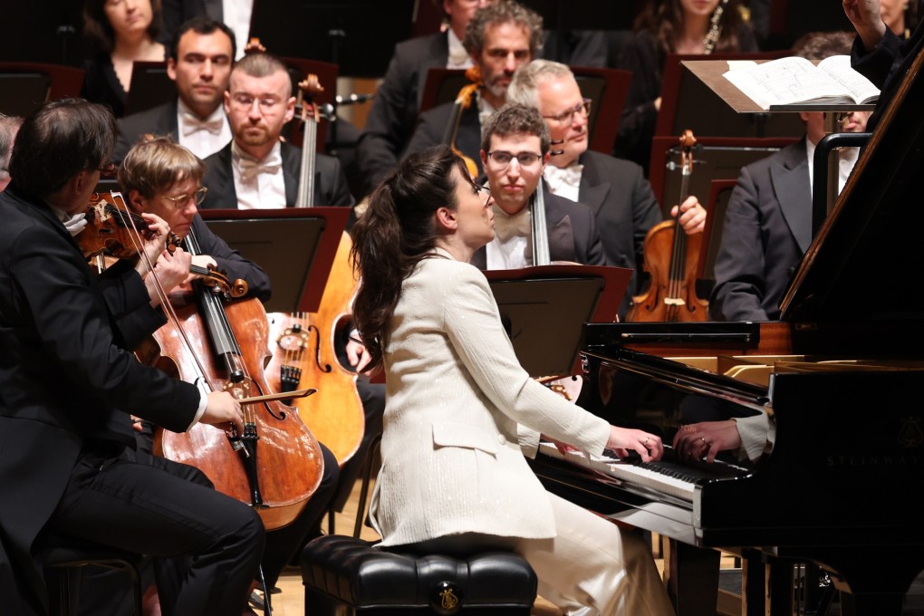 Russian pianist Yulianna Avdeeva performs Rachmaninoff’s Piano Concerto No. 2 in C minor with the Leipzig Gewandhaus Orchestra, conducted by Andris Nelsons, at the Hong Kong Cultural Centre Concert Hall. The orchestra impressed over two evenings on June 2 and 3, 2026. Photo: LCSD