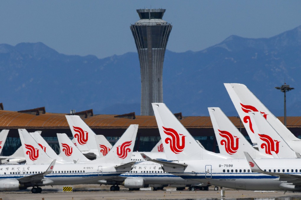 Several Air China passenger jets are seen at Beijing Capital International Airport in March 2020. Since that year, the number of aircraft over 20 years old has outpaced new deliveries in China. Photo: AFP