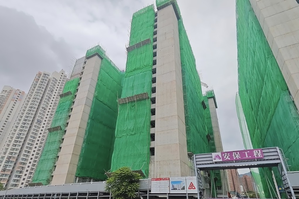 The worker died on Monday afternoon after falling from a building under construction in Tuen Mun. Photo: Handout