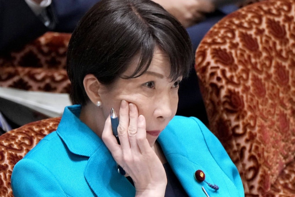 Japan’s Prime Minister Sanae Takaichi listens to a question at the National Diet in Tokyo on Friday. Photo: AFP