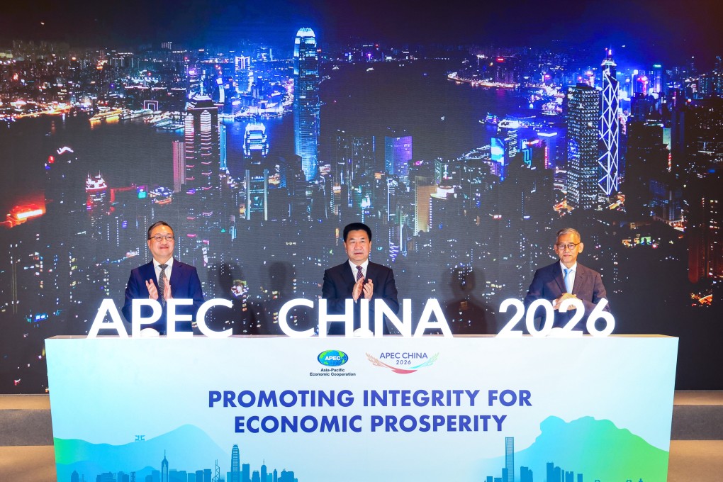 (From left) Justice minister Paul Lam, National Commission of Supervision Vice-Chairman Fu Kui and ICAC Commissioner Danny Woo. Photo: Dickson Lee
