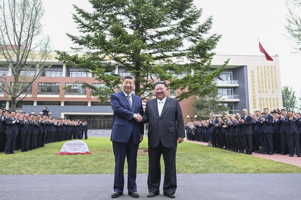 Xi Jinping and Kim Jong-un pictured in Pyongyang on the second day of the Chinese leader’s visit. Photo: Xinhua