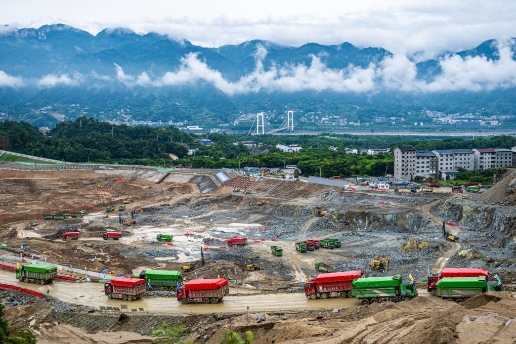 A construction site is seen on Monday in an early-phase excavation zone of a new Three Gorges waterway project in Yichang, Hubei province. Photo: Xinhua