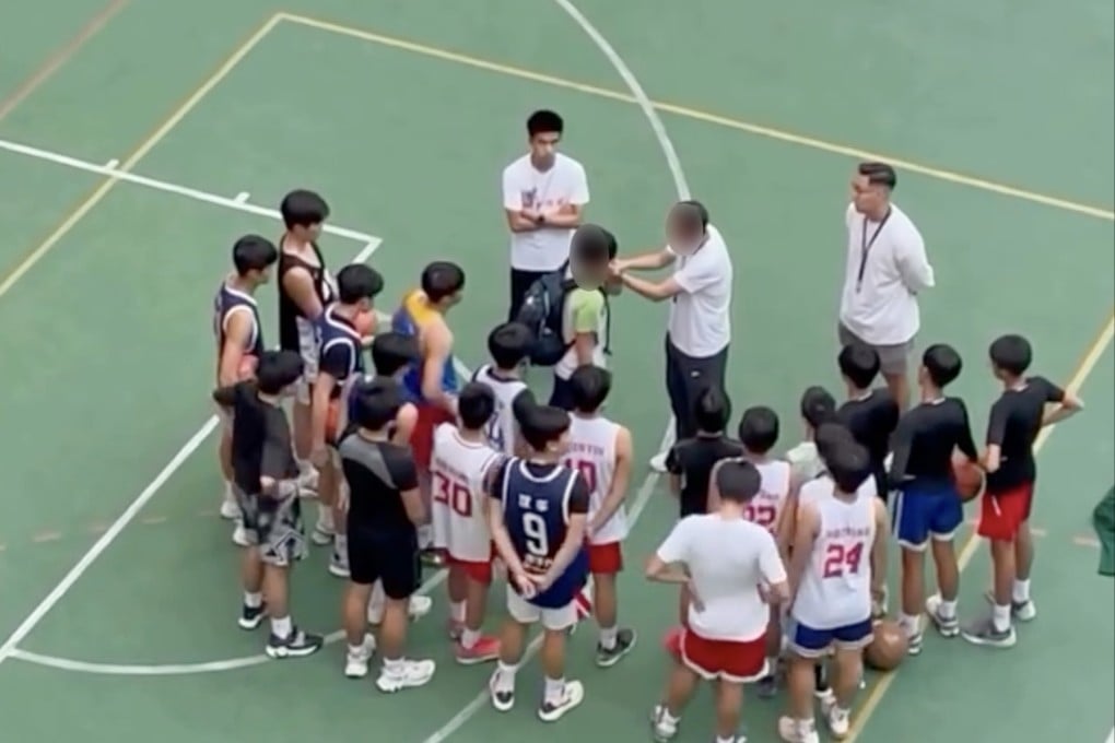 The video shows Yung Kam-wah forcing a student to slap himself as punishment during training. Photo: Handout