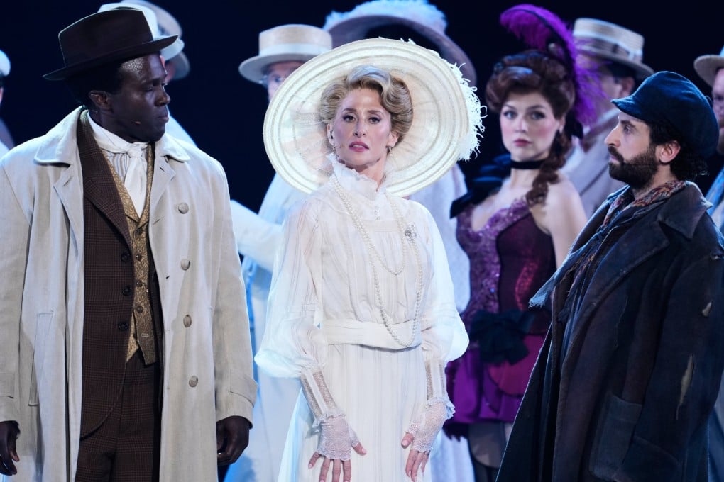 (Front, from left) Joshua Henry, Caissie Levy and Brandon Uranowitz perform Ragtime with other cast members during the 79th Tony Awards on June 7 in New York. The musical, which opened on Broadway in 1998, still resonates deeply today. Photo: AP