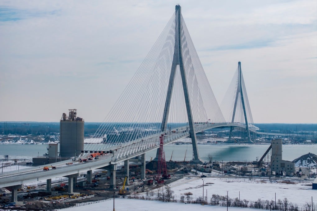 The Gordie Howe International Bridge will connect the US and Canada between Detroit, Michigan and Windsor, Ontario. Photo: The Detroit News / TNS)