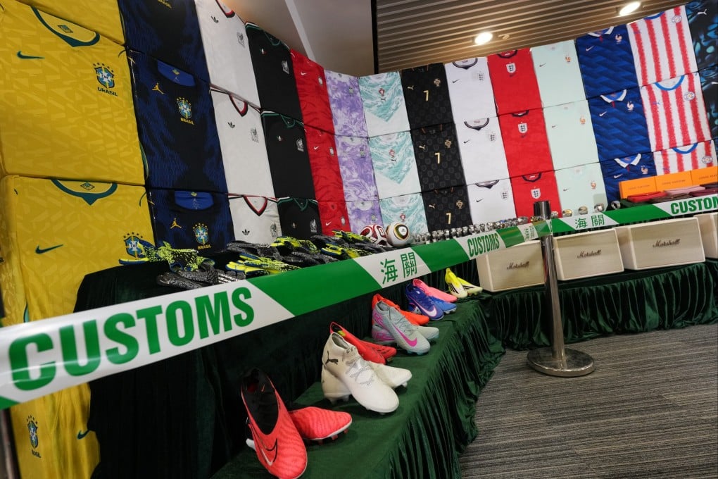 About 230,000 counterfeit items have been seized in the “Clean Sheet” operation. Photo: Jelly Tse