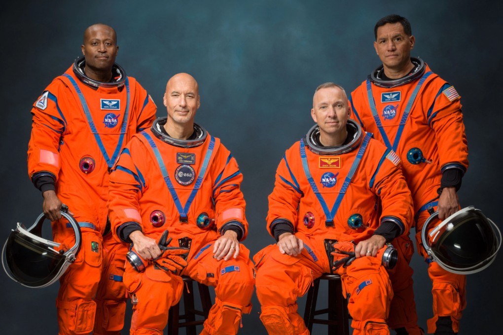 The Artemis III crew (from left) Andre Douglas, Luca Parmitano, Randy Bresnik and Frank Rubio, pose for an official portrait. Photo: Nasa via AP