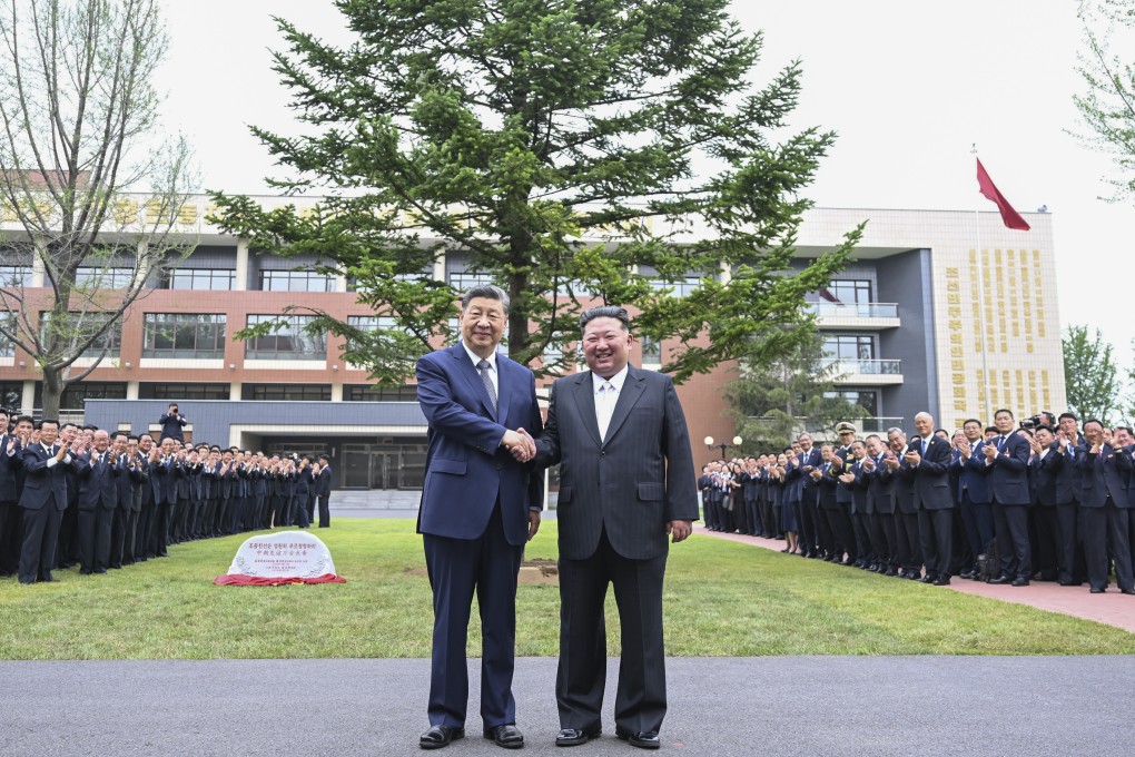 Chinese President Xi Jinping and North Korean leader Kim Jong-un pictured in Pyongyang on June 9. Photo: Xinhua