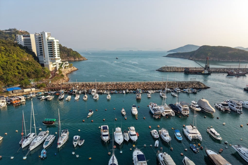 Yachts at Aberdeen South Typhoon Shelter on March 25. Photo: Jelly Tse