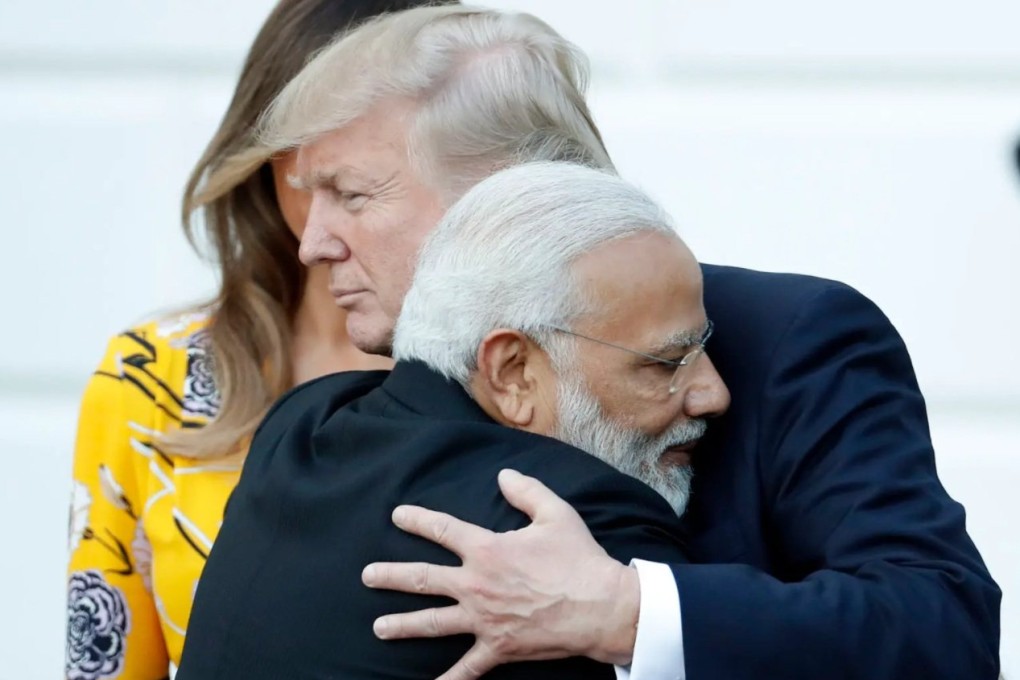 India’s Narendra Modi embraces Donald Trump at the White House on June 26, 2017. Photo: AP