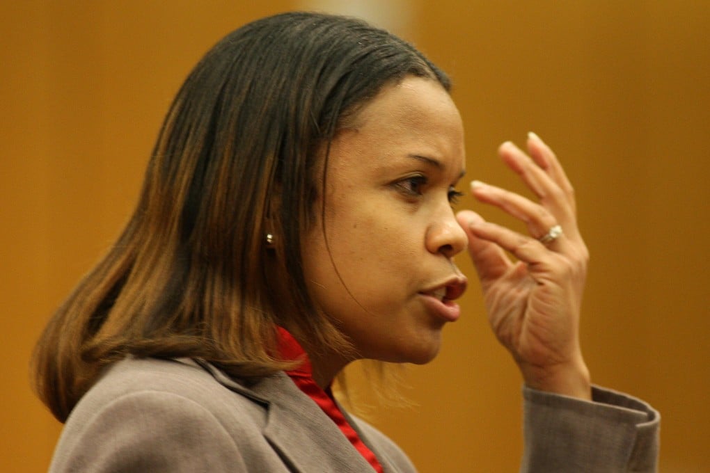 Then senior assistant district attorney Eleanor Ross speaks in court on February 17, 2010 in Atlanta. Photo: Atlanta Journal-Constitution/AP