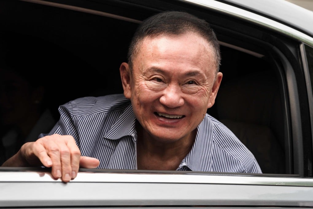 Thailand’s former prime minister Thaksin Shinawatra after his release from Klong Prem Central Prison in Bangkok on May 11. Photo: AFP