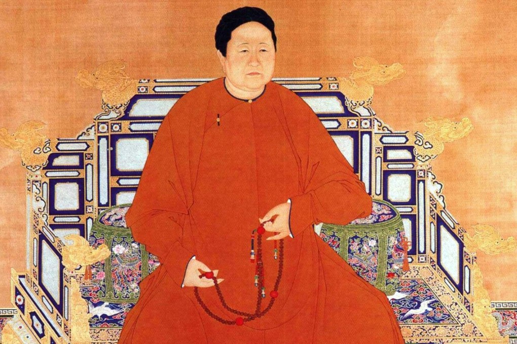 A painting of Empress Xiaozhuang (1613-1688), known for most of her life by the title Grand Empress Dowager. After securing power by having her son ascend the throne in 1643, she raised his successor, her grandson Kangxi, who would go on to be China’s longest-ruling monarch, reigning from 1661 to 1722. Photo by: Pictures From History/Universal Images Group via Getty Images