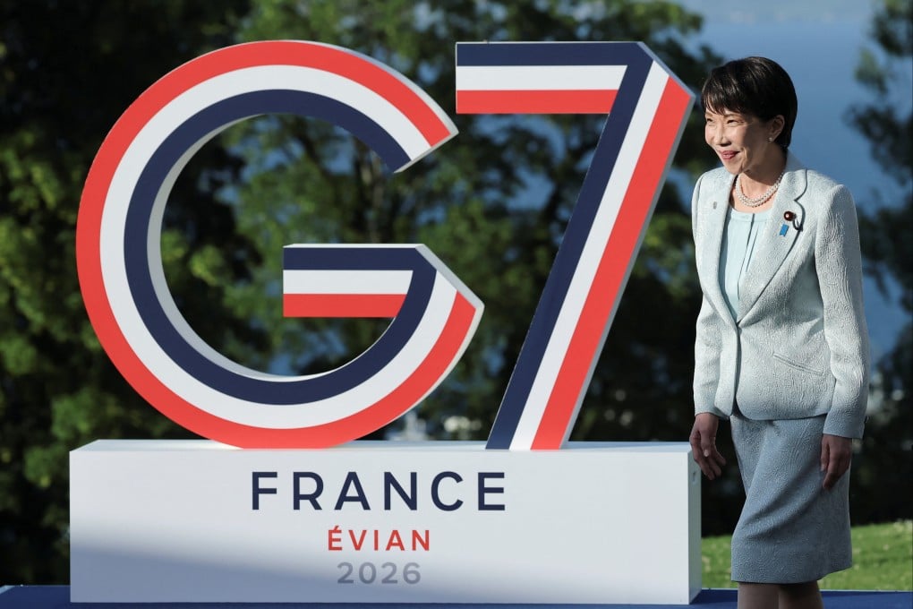 Japan’s Prime Minister Sanae Takaichi at the G7 summit in Evian, France, on Monday. Photo: Reuters