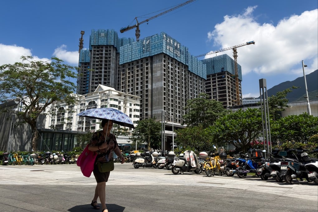 High-rise residential towers under construction in Shenzhen on May 28. Photo: Getty Images