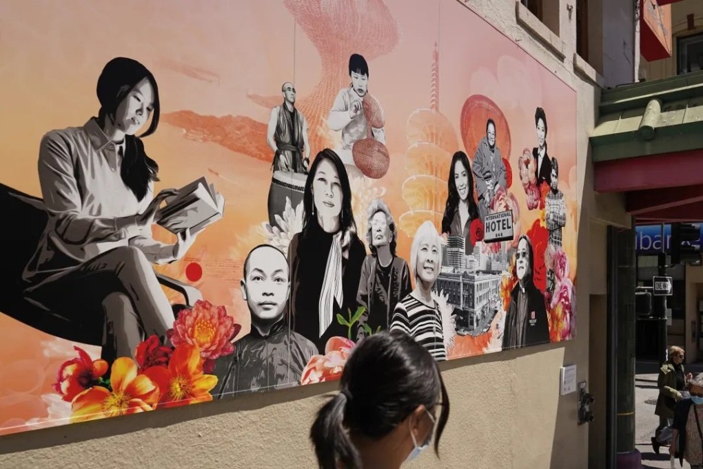 The “Asian American Community Heroes” mural in San Francisco features 12 activists, artists and community leaders. Photo: AP