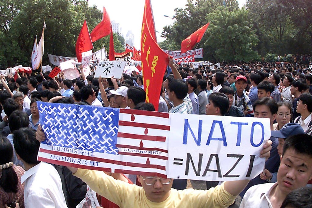 The bombing of the Chinese embassy in Belgrade prompted widespred anger and rare public demonstrations. Photo: AFP