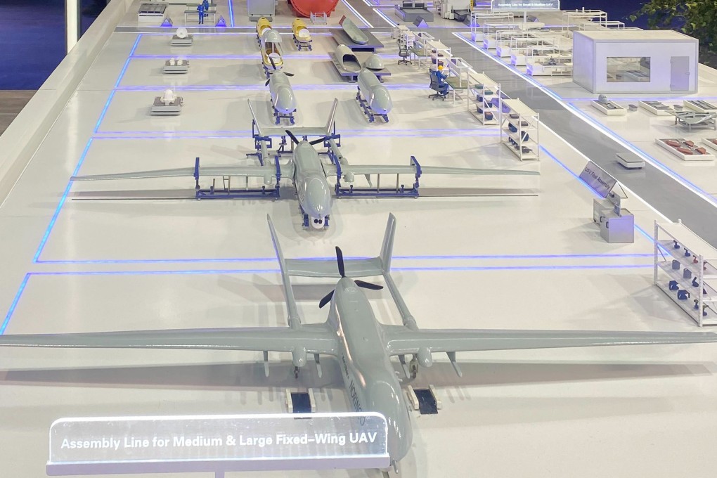 Norinco’s display of a model assembly line at the Eurosatory exhibition comes as the state-owned company is working to expand its drone exports. Photo: Seong Hyeon Choi