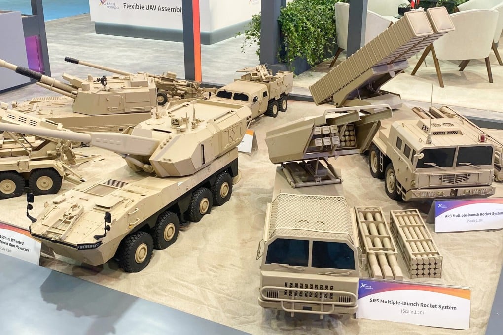 China’s state-owned Norinco is using models of its weapons systems to attract visitors to the Eurosatory exhibition in France. Photo: Seong Hyeon Choi