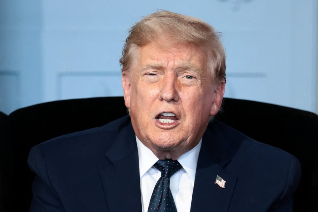 US President Donald Trump during the G7 summit in Evian-les-Bains, France on Monday. Photo: Reuters