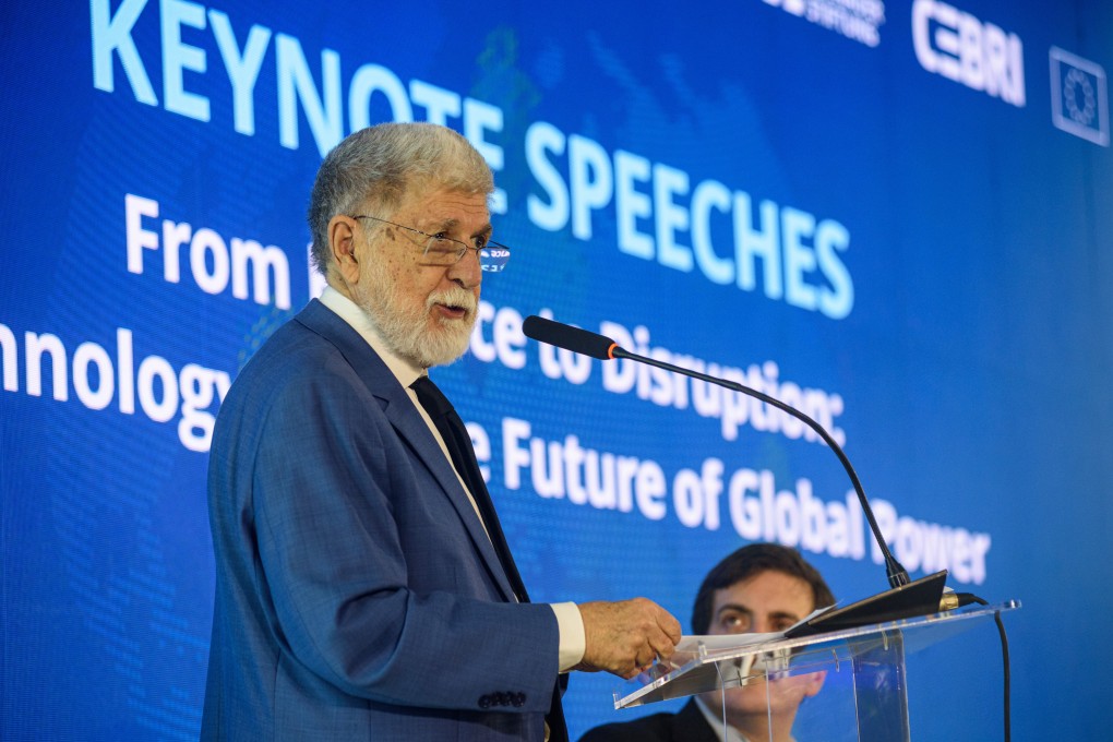 Celso Amorim, a senior adviser to Brazilian President Luiz Inacio Lula da Silva, addresses a security conference in Rio de Janeiro. Photo: Handout