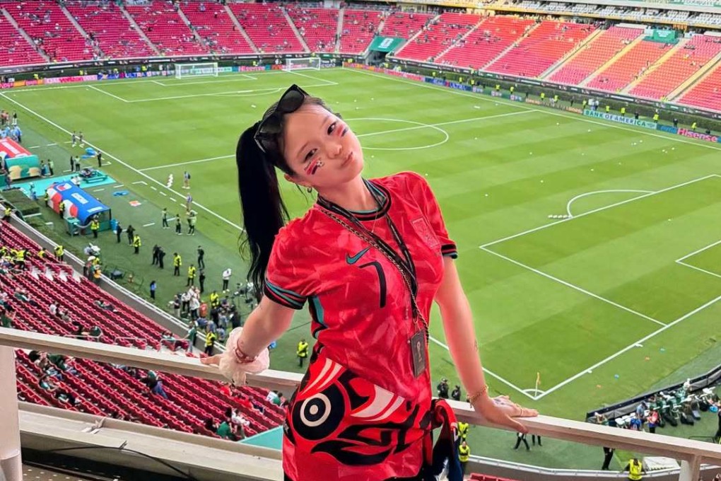 South Korean YouTuber Inocat at a Fifa World Cup match in Mexico. Photo: Instagram/inocat_t