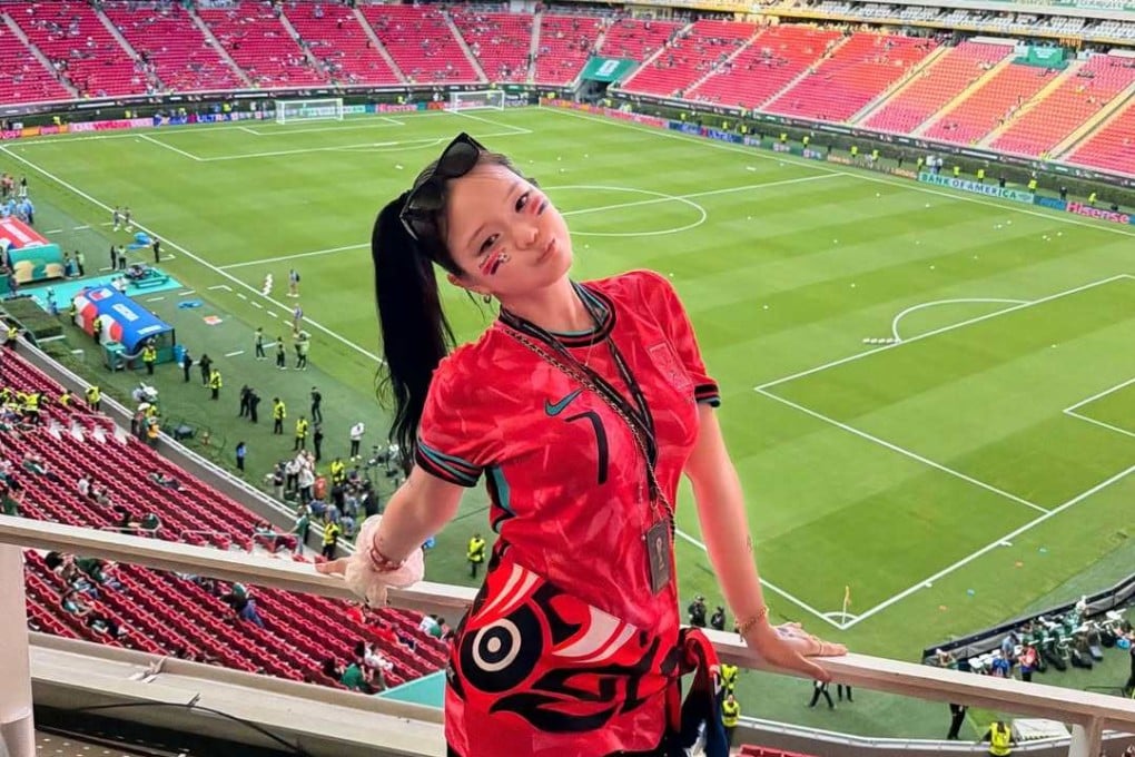 South Korean YouTuber Inocat at a Fifa World Cup match in Mexico. Photo: Instagram/inocat_t