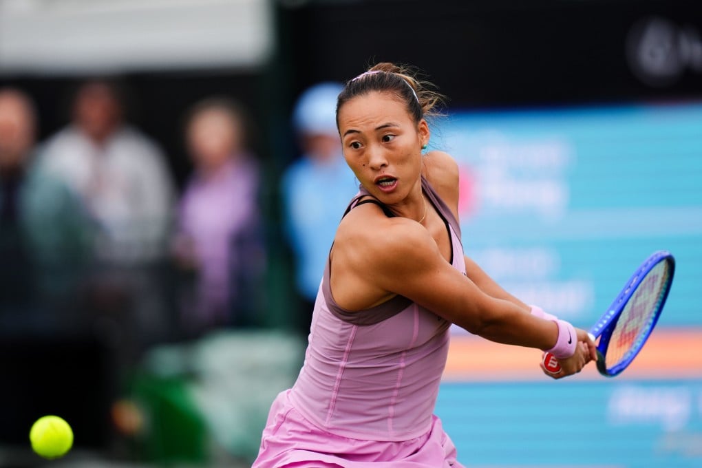 China’s Zheng Qinwen, here at the Nottingham Open, has opted to skip the coming Aichi-Nagoya Asian Games. Photo: AP