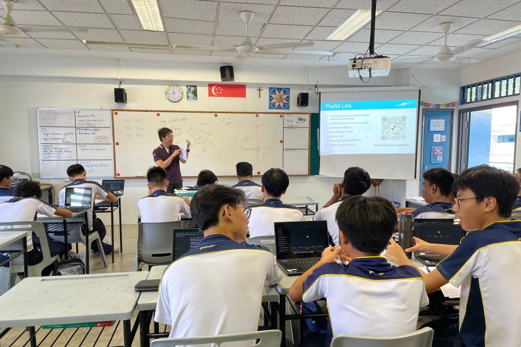 Students attend a lesson at a school in Singapore.  The city state regularly dominates global education assessments. Photo: Shutterstock