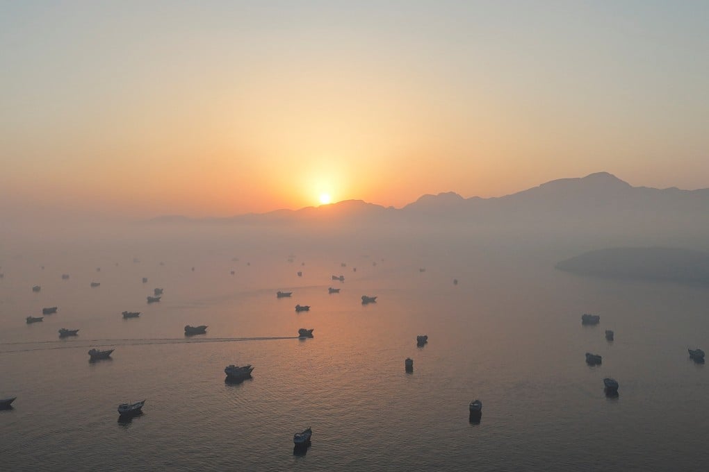 A drone view shows vessels in the Strait of Hormuz, as seen from Musandam, Oman, on June 15. Photo: Reuters