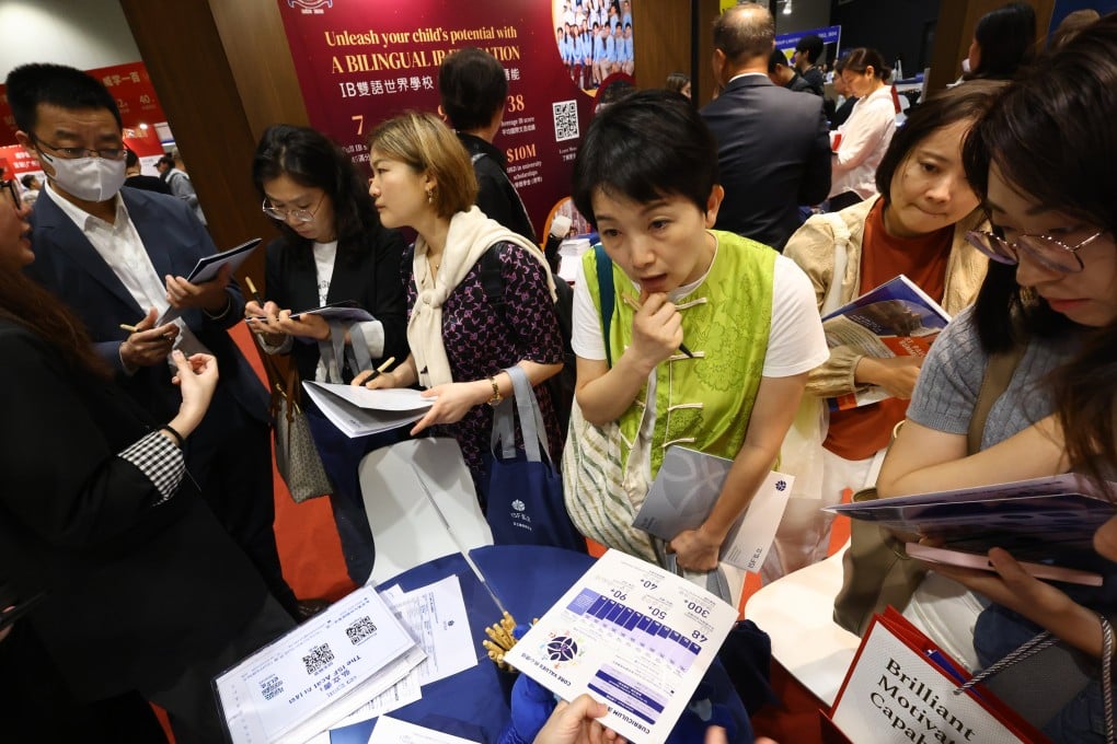 Parents attend an education expo in May this year. Photo: Dickson Lee