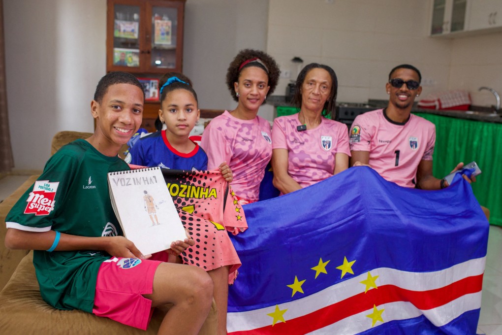 Ana Candida Evora, the mother of of Cape Verde’s goalkeeper Vozinha, poses for a photograph with other family members. Photo: Reuters