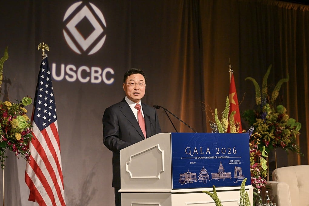 Ambassador Xie Feng gives a speech in Washington on Wednesday. Photo: US-China Business Council