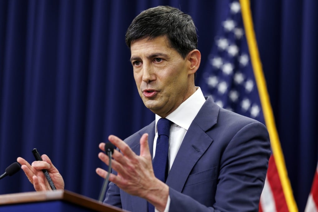US Federal Reserve Board Chairman Kevin Warsh speaks during a news conference in Washington on Wednesday.  Photo: EPA