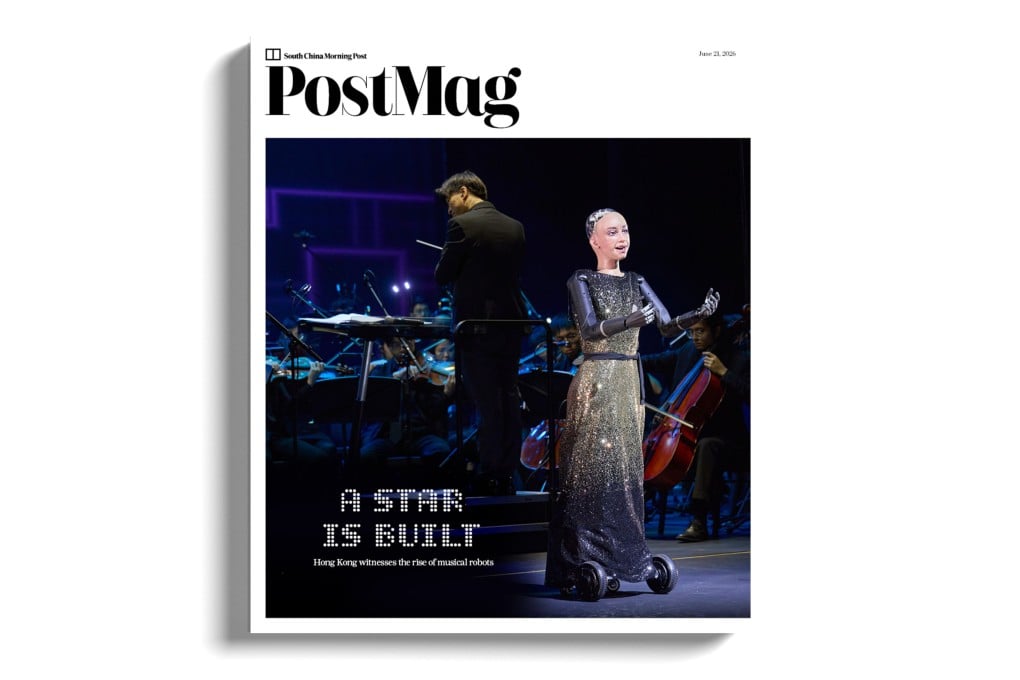 Sophia the robot sings at an AI-themed concert celebrating the Hong Kong Baptist University’s 70th anniversary. Photo: courtesy HKBU