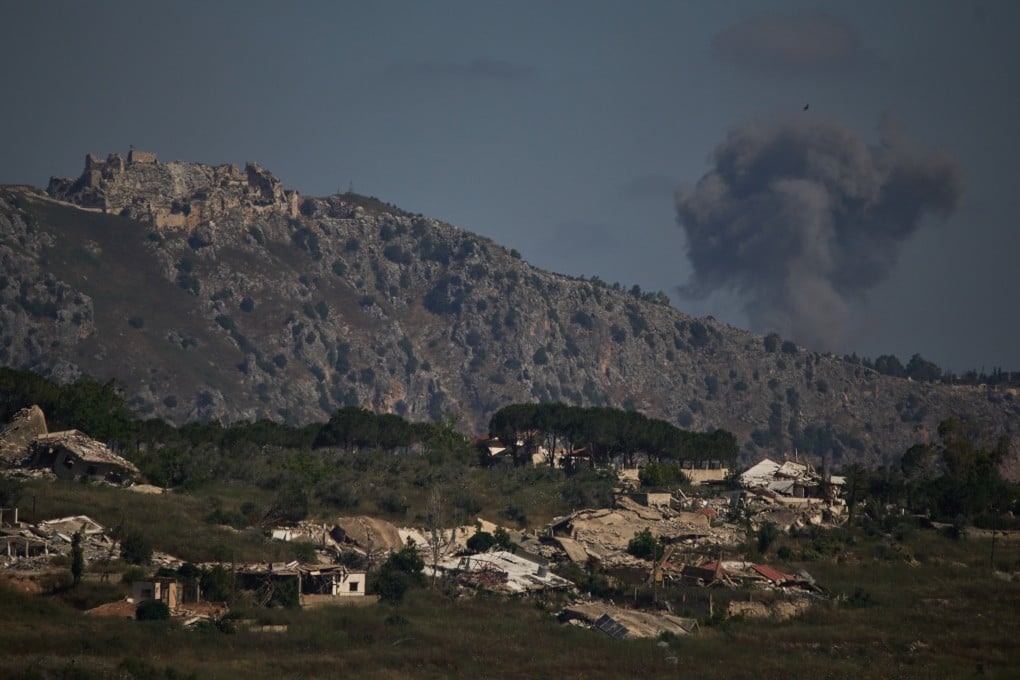 Smoke rises near Beaufort Castle following an Israeli military strike in southern Lebanon. Photo: AP