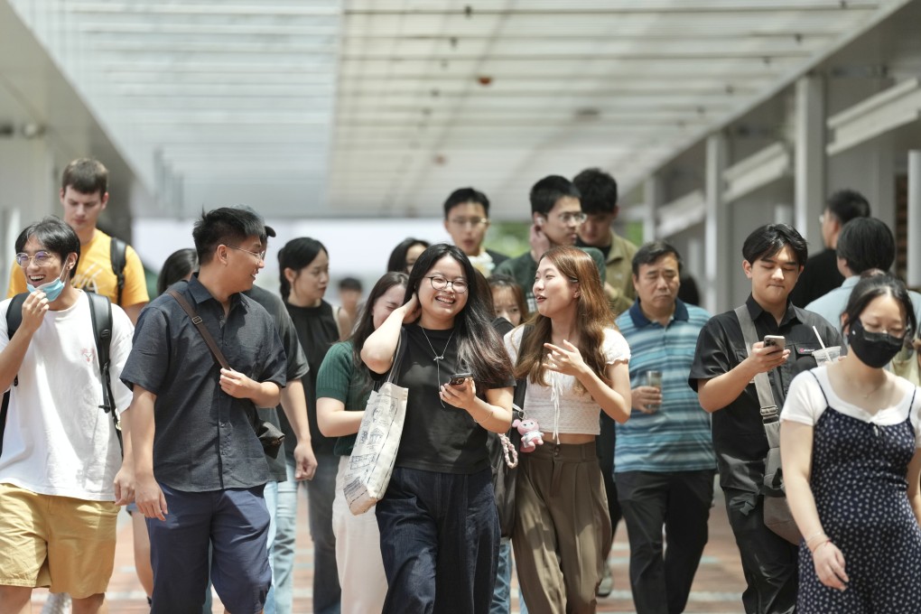 Students on the University of Hong Kong campus in Pok Fu Lam on September 12, 2025. Photo: Karma Lo
