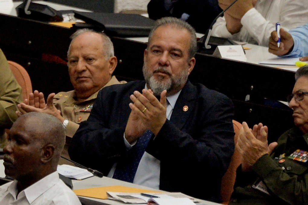 Cuba’s Prime Minister Manuel Marrero, centre. Photo: AFP