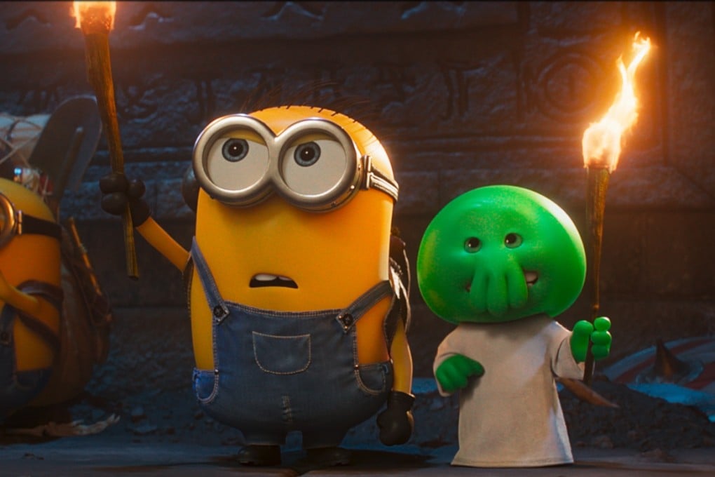 A still from Minions & Monsters (category I), directed by Pierre Coffin and Patrick Delage, and starring the voices of Pierre Coffin, Christoph Waltz, Jeff Bridges and Jesse Eisenberg.
